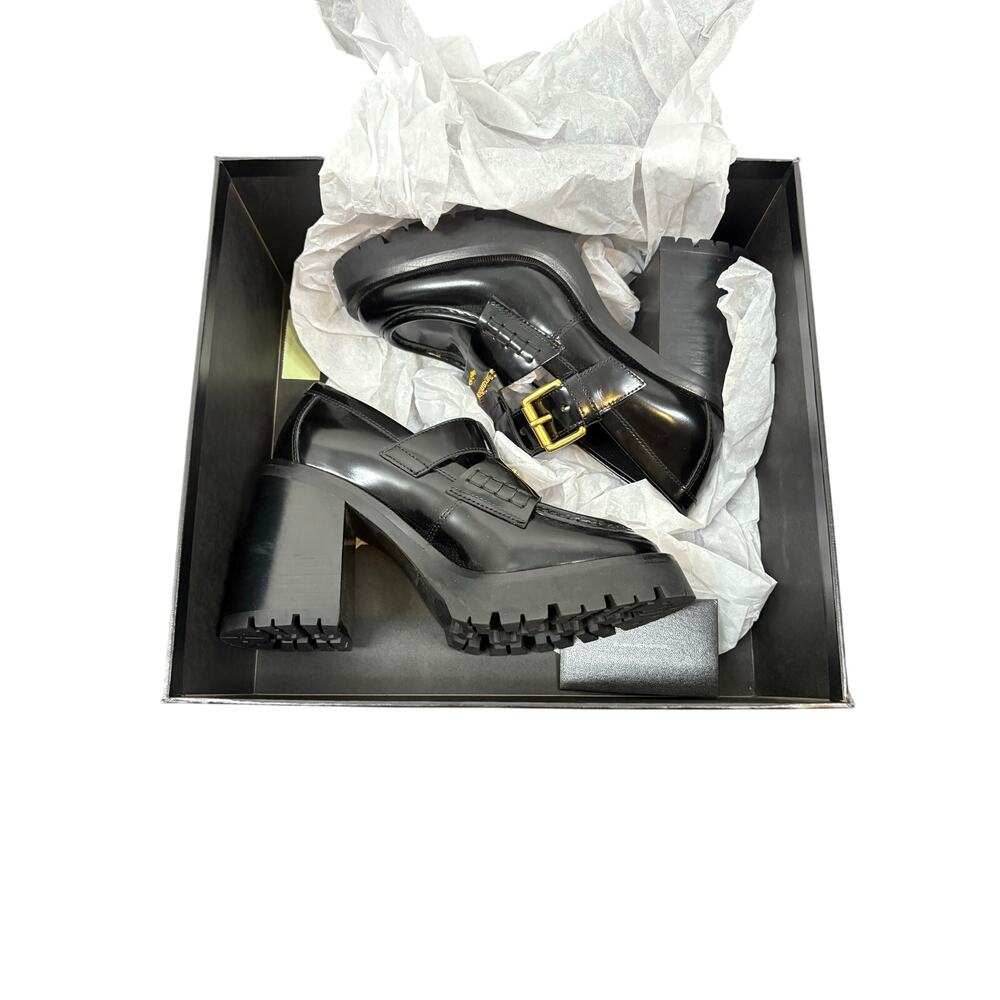 Alexander Wang Carter Platform Chunky Loafer Pump Leather Y2K Fall Statement 7.5 - Picture 12 of 14